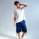 Navy blue cargo short